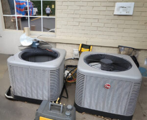 Two Air Conditioners Placed Outside a Building